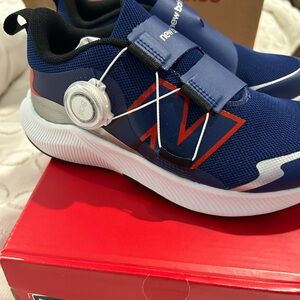 New Balance Kids Navy and Red Sneakers